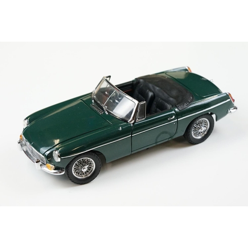 1024 - Two boxed Crestley Collection 1/18 diecast models to include MGB MK1 in British Racing Green and Cat... 