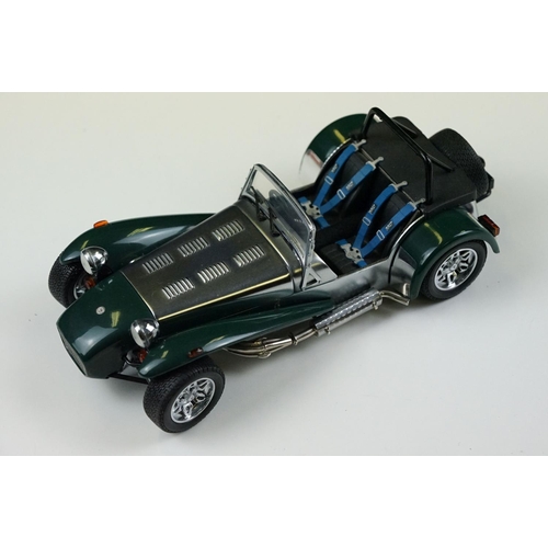 1024 - Two boxed Crestley Collection 1/18 diecast models to include MGB MK1 in British Racing Green and Cat... 