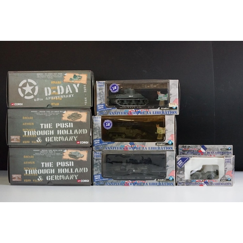 1028 - Seven boxed military diecast models to include 3 x Corgi featuring 2 x The Push Through Holland & Ge... 