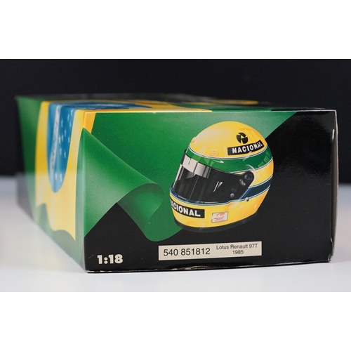 1036 - Boxed Paul's Model Art Minichamps Ayrton Senna Racing Car Collection 1/18 540851812 Lotus Renault 97... 