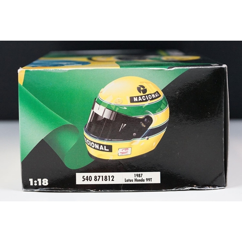 1038 - Boxed Paul's Model Art Minichamps Ayrton Senna Racing Car Collection 1/18 540871812 1987 Lotus Honda... 