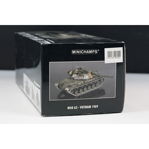 1039 - Boxed Paul's Model Art Minichamps M48 A3 Vietnam 1969 diecast model, diecast ex, box vg