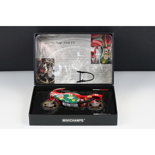 1040 - Boxed Paul's Model Art Minichamps Classic Bike Series No 8 Ducati 900 Racer IOM TT 1978 diecast mode... 