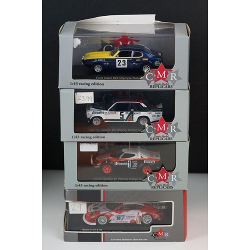 1045 - 13 Boxed / cased diecast models, 1:43 scale or similar, mostly racing car examples, to include Werk8... 