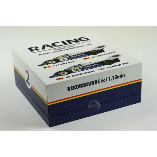 1045 - 13 Boxed / cased diecast models, 1:43 scale or similar, mostly racing car examples, to include Werk8... 