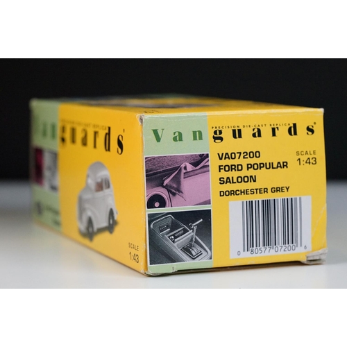 1048 - Ten boxed Vanguards diecast models, 1:64 & 1:43 scale, featuring VA18003, VA35002, VA7005, VA8005, V... 