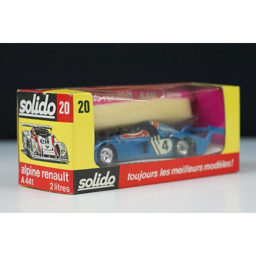 1051 - Four boxed Solido diecast models to include 2 x 20 Alpine Renault A441, 18 Porsche Can Am and 14 Mat... 