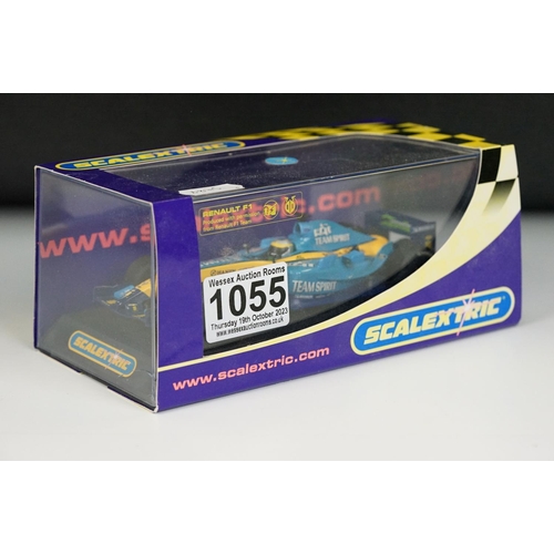 1055 - Five boxed / cased Scalextric slot cars to include C2667 McLaren Mercedes F1 MP4 16 No 10, C2677 Fer... 