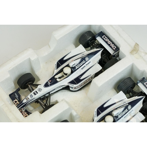 1059 - 13 Scalextric slot cars to include Williams FW 20 Twin Pack etc, 10 slot cars in original polystyren... 