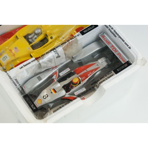 1059 - 13 Scalextric slot cars to include Williams FW 20 Twin Pack etc, 10 slot cars in original polystyren... 