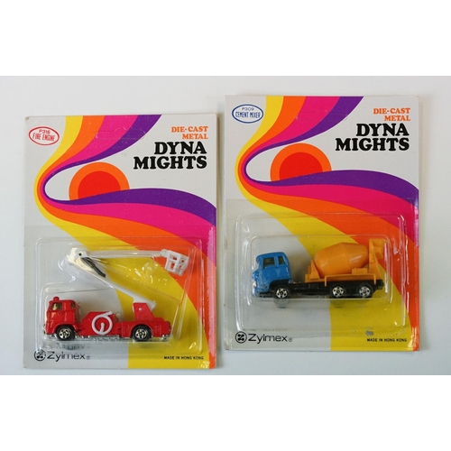 1061 - Ex Shop Stock - 25 Carded Zylmex Dyna Mights diecast models to include P316 Fire Engine, P308 Front ... 