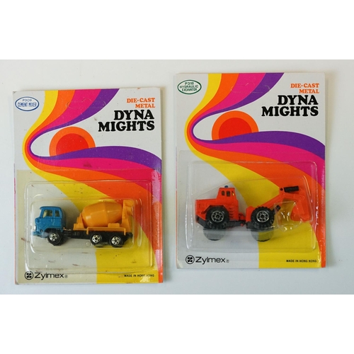 1061 - Ex Shop Stock - 25 Carded Zylmex Dyna Mights diecast models to include P316 Fire Engine, P308 Front ... 