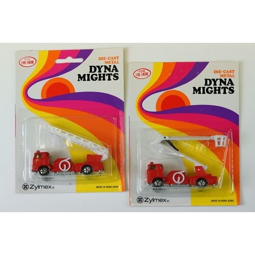 1061 - Ex Shop Stock - 25 Carded Zylmex Dyna Mights diecast models to include P316 Fire Engine, P308 Front ... 