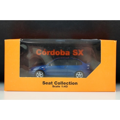 1062 - Ex Shop Stock - 11 Boxed/cased 1/43 scale Seat branded diecast models to include Herpa, VAPS and Pau... 