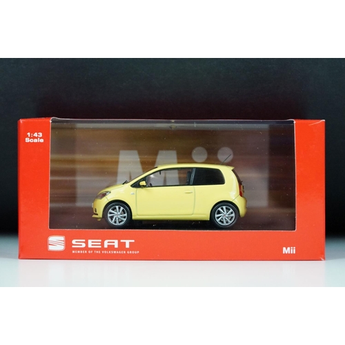 1062 - Ex Shop Stock - 11 Boxed/cased 1/43 scale Seat branded diecast models to include Herpa, VAPS and Pau... 