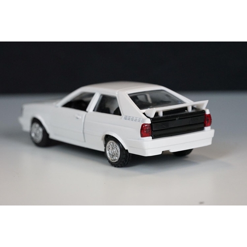 1064 - Ex Shop Stock - Trade box containing 50 x boxed Conrad 1020 Audi Quattro diecast model in white, ex