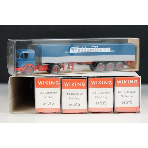 1072 - Ex Shop Stock - 30 Boxed Wiking plastic commercial models contained within 6 x white trade boxes, mo... 