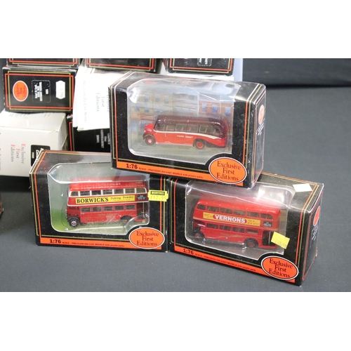 1073 - 34 Boxed EFE Exclusive First Editions diecast model buses, diecast ex, boxes gd-vg overall