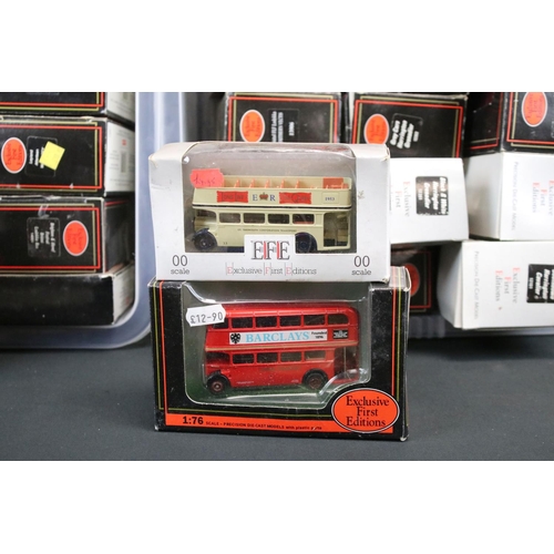 1073 - 34 Boxed EFE Exclusive First Editions diecast model buses, diecast ex, boxes gd-vg overall