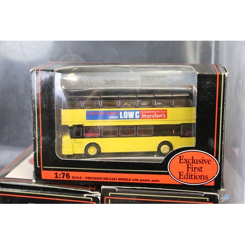 1073 - 34 Boxed EFE Exclusive First Editions diecast model buses, diecast ex, boxes gd-vg overall