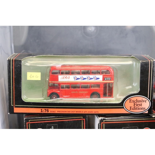 1073 - 34 Boxed EFE Exclusive First Editions diecast model buses, diecast ex, boxes gd-vg overall