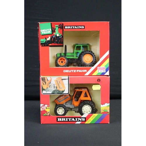 1075 - Seven boxed Britains 1:32 scale diecast model tractors to include 9508 Ford TW 25 Tractor, 9522 Rena... 