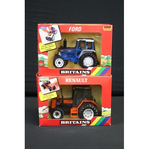 1075 - Seven boxed Britains 1:32 scale diecast model tractors to include 9508 Ford TW 25 Tractor, 9522 Rena... 