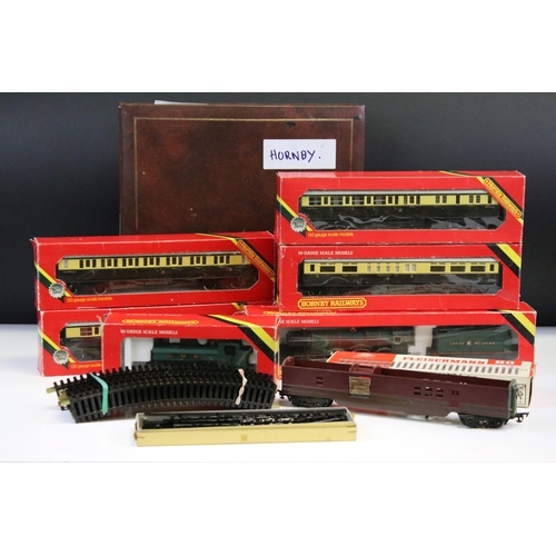 108 - Group of OO gauge model railway to include boxed Hornby R761 GWR Kneller Hall locomotive, boxed Horn... 