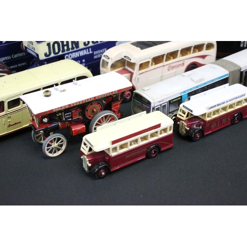 1081 - Collection of 34 boxed diecast models, mainly buses to include 30 x EFE Exclusive First Editions fea... 