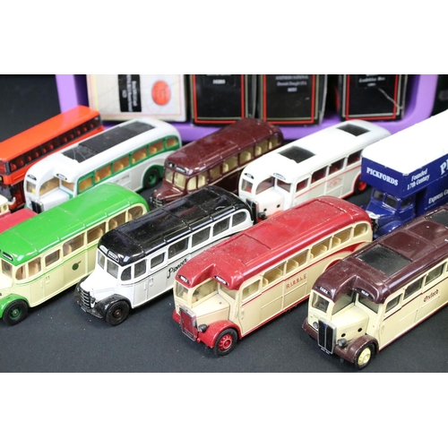 1081 - Collection of 34 boxed diecast models, mainly buses to include 30 x EFE Exclusive First Editions fea... 