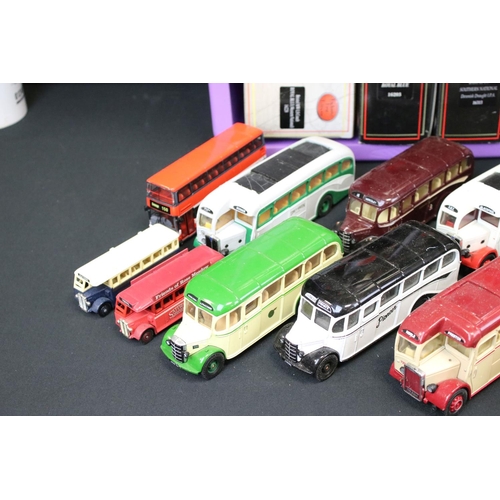 1081 - Collection of 34 boxed diecast models, mainly buses to include 30 x EFE Exclusive First Editions fea... 