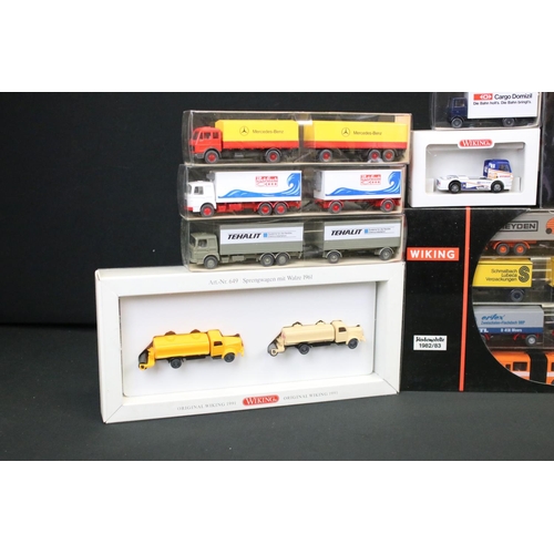 1091 - Around 68 boxed Wiking plastic models to include commercial and road examples, features 3 x 1982/83 ... 