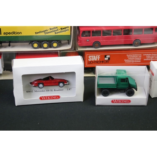 1091 - Around 68 boxed Wiking plastic models to include commercial and road examples, features 3 x 1982/83 ... 