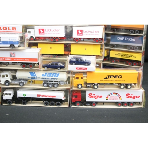 1091 - Around 68 boxed Wiking plastic models to include commercial and road examples, features 3 x 1982/83 ... 