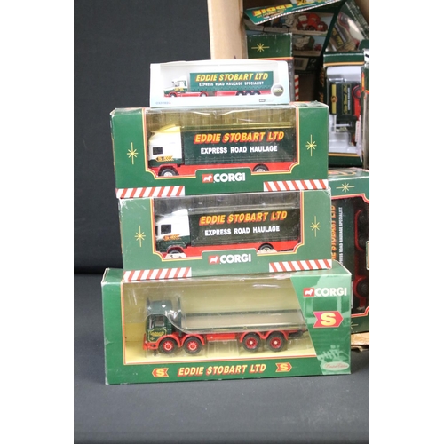 1100 - 33 Boxed Eddie Stobart diecast models, mostly Corgi, also including Oxford Diecast, Lledo & Vanguard... 