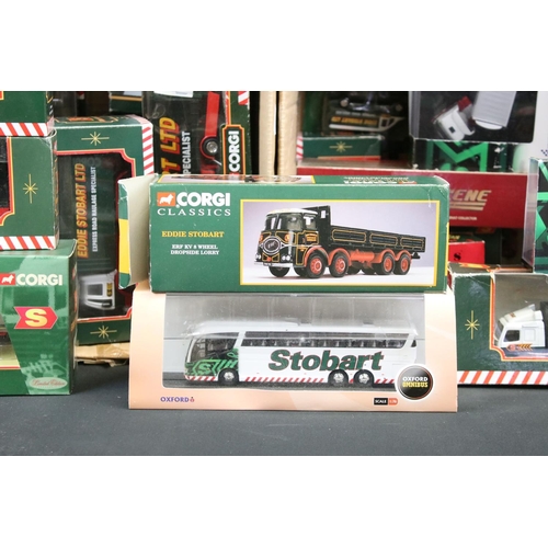 1100 - 33 Boxed Eddie Stobart diecast models, mostly Corgi, also including Oxford Diecast, Lledo & Vanguard... 