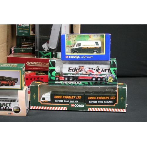 1100 - 33 Boxed Eddie Stobart diecast models, mostly Corgi, also including Oxford Diecast, Lledo & Vanguard... 