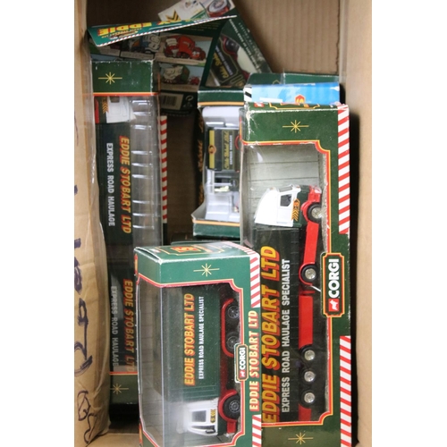 1100 - 33 Boxed Eddie Stobart diecast models, mostly Corgi, also including Oxford Diecast, Lledo & Vanguard... 