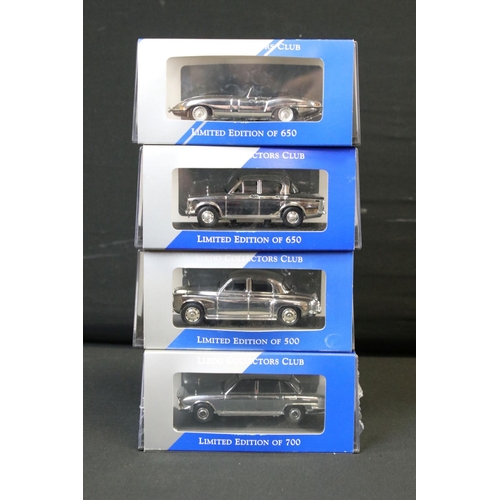 1109 - 12 Cased Vanguards Collectors Club ltd edn chrome finish diecast models, to include VA08705, VA01914... 