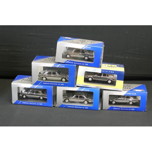 1109 - 12 Cased Vanguards Collectors Club ltd edn chrome finish diecast models, to include VA08705, VA01914... 