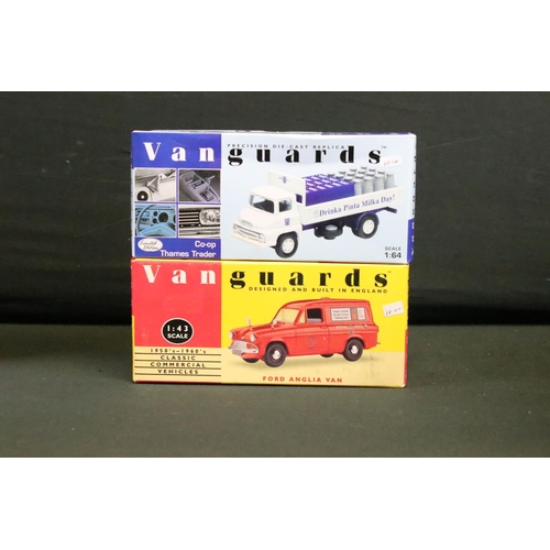 1116 - Eight boxed / cased Vanguards diecast models, 1:64 to 1:43 scale, to include BR 1002 ltd edn set, VA... 