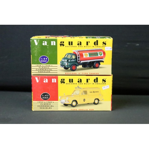 1116 - Eight boxed / cased Vanguards diecast models, 1:64 to 1:43 scale, to include BR 1002 ltd edn set, VA... 