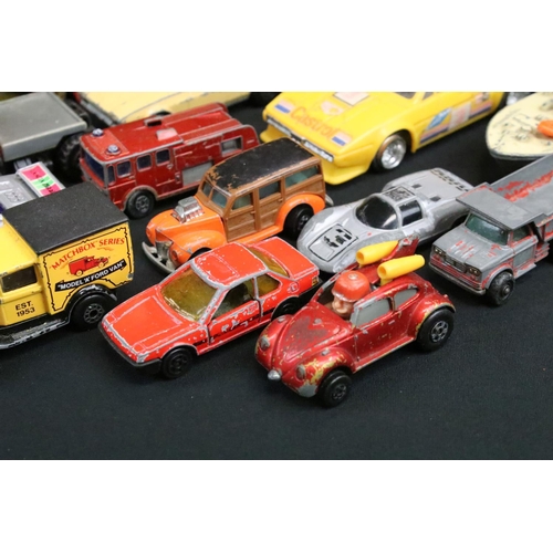 1119 - Collection of play worn diecast models featuring mid 20th C examples, to include Dinky, Corgi, Match... 