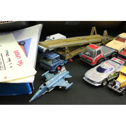 1119 - Collection of play worn diecast models featuring mid 20th C examples, to include Dinky, Corgi, Match... 