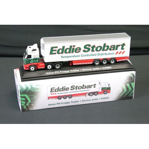 1125 - Seven Boxed Atlas Editions Eddie Stobart diecast models to include H4663, H8200, H123, F1459, F210, ... 