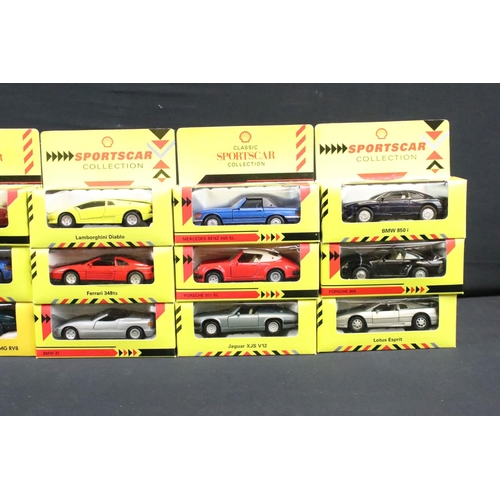 1128 - Collection of diecast models to include 26 x boxed examples featuring Shell Classic Sportscar Collec... 