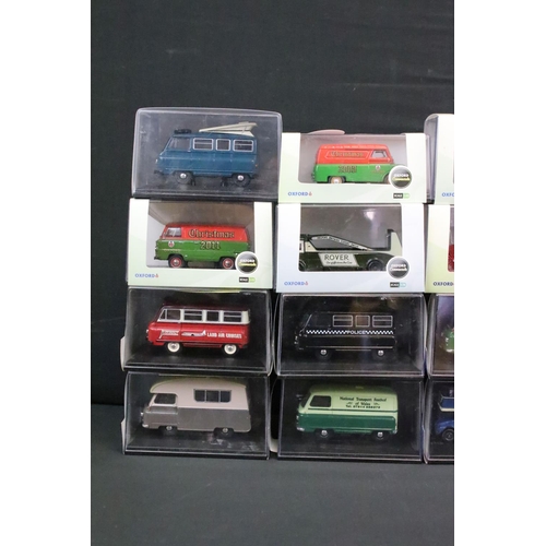 1129 - 26 Cased Oxford Diecast models to include 14 x Oxford Roadshow (LAN180001, 76FIRE001, JM016, CA005, ... 