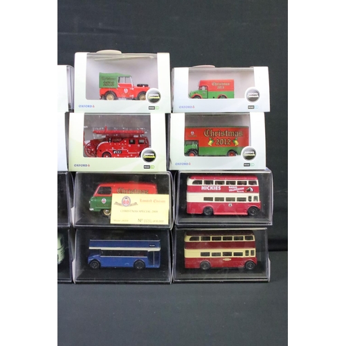 1129 - 26 Cased Oxford Diecast models to include 14 x Oxford Roadshow (LAN180001, 76FIRE001, JM016, CA005, ... 