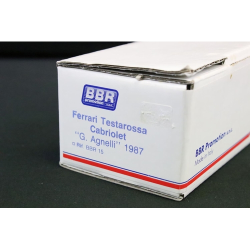 1133 - Two boxed BBR Promotion metal models to include BBR15 Ferrari Testarossa Cabriolet G Agnelli 1987 an... 