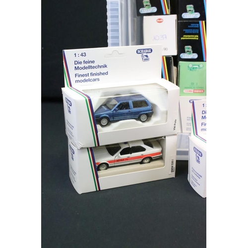 1139 - Around 58 boxed Schabak diecast models to include 1151 BMW 535i Taxi, 1035 Audi 80, 1011 VW Vento et... 